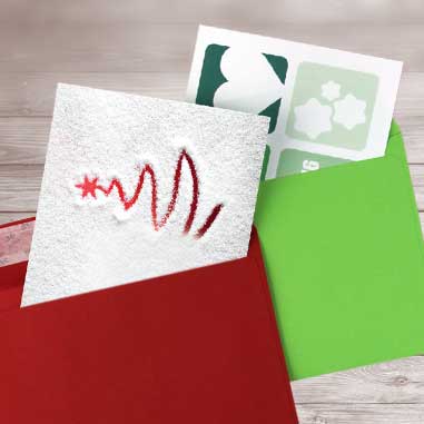 Weihnachtskarten mit passenden Couverts