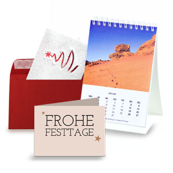 Weihnachtskarten und Kalender
