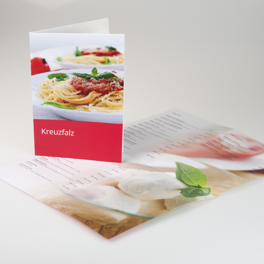 Flyer Kreuzfalz offen
