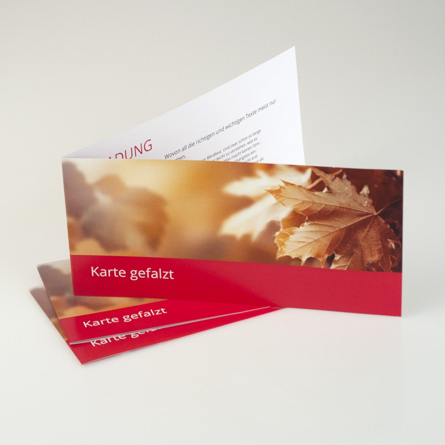 Gefalzte Karte