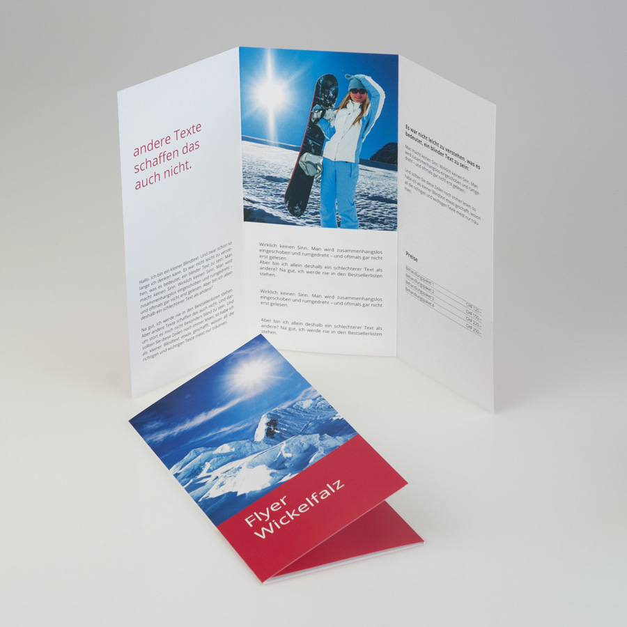 Flyer Wickelfalz
