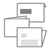 Mailing: Couvert, adr. Brief, Karte gefalzt